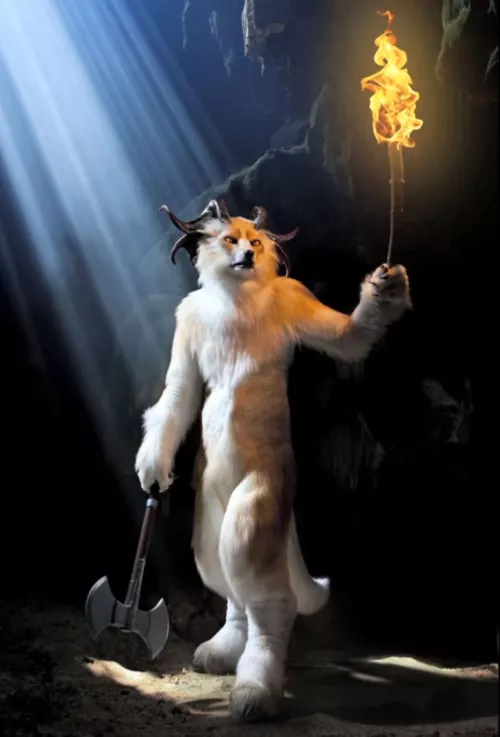 Argentille the FoxDemon prepares to greet the New Year (pic by EZWolf)