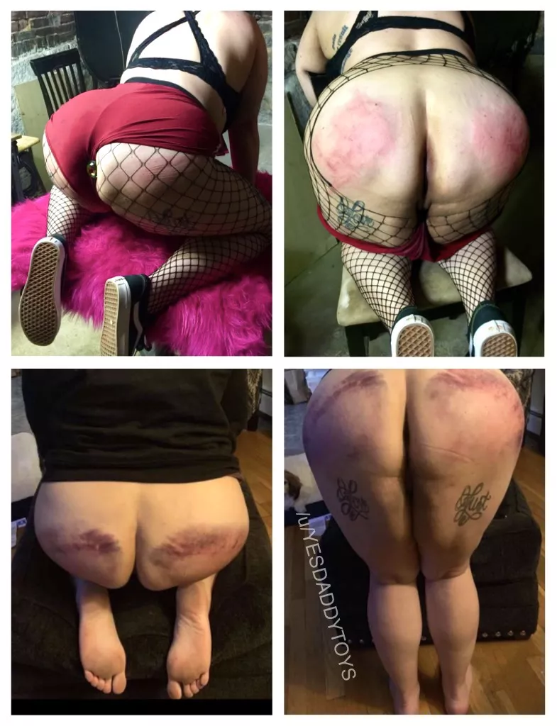 Before and after her appointment with /u/yesdaddytoys