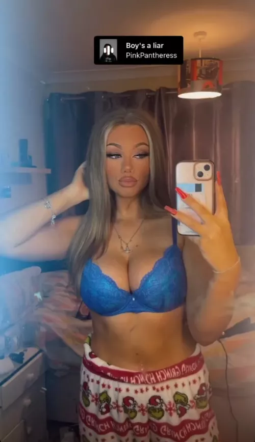 Blue bra