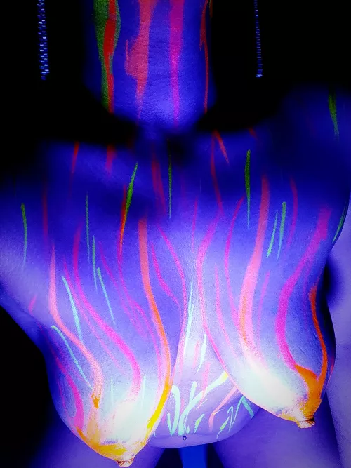 Covered in uv paint! [f]
