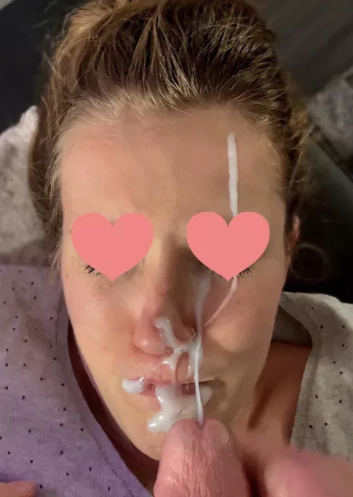 Cum face for real amateur girl