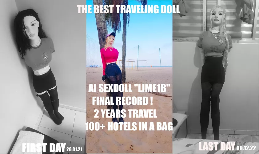 End of an Amazing record Travel! AI Sexdoll LIME1B 2 years Travel in 100+ Hotels!