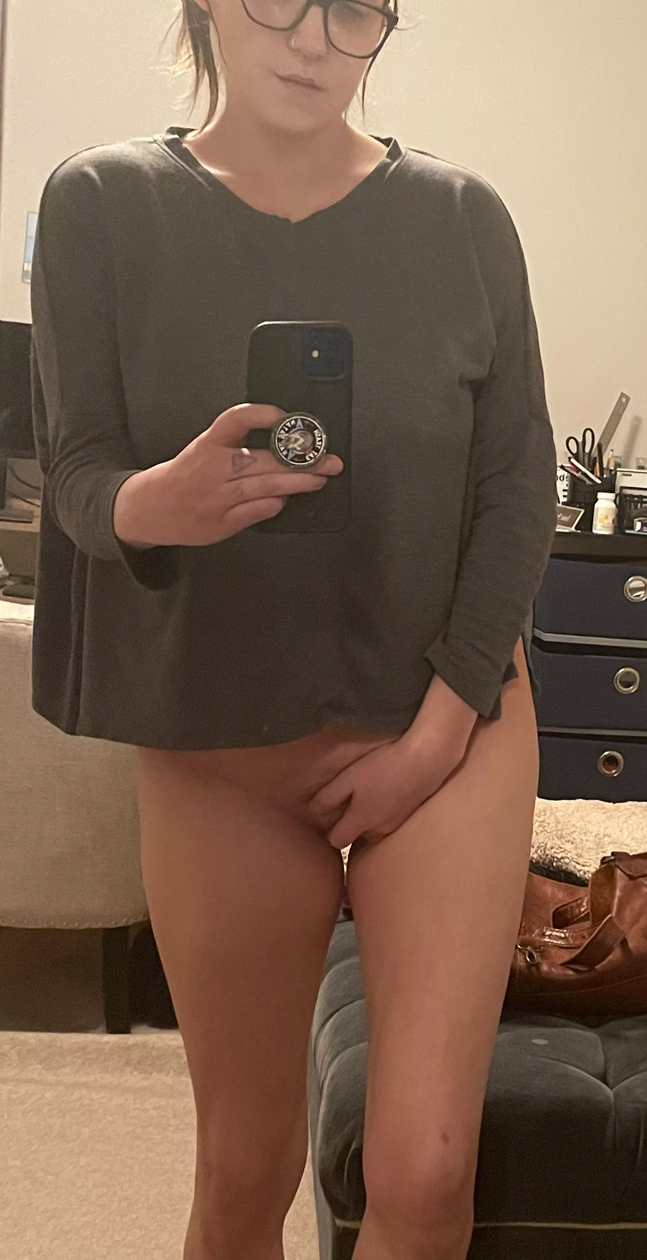 (F) Nerdy girl with hidden treasures. Do you want an adventure?