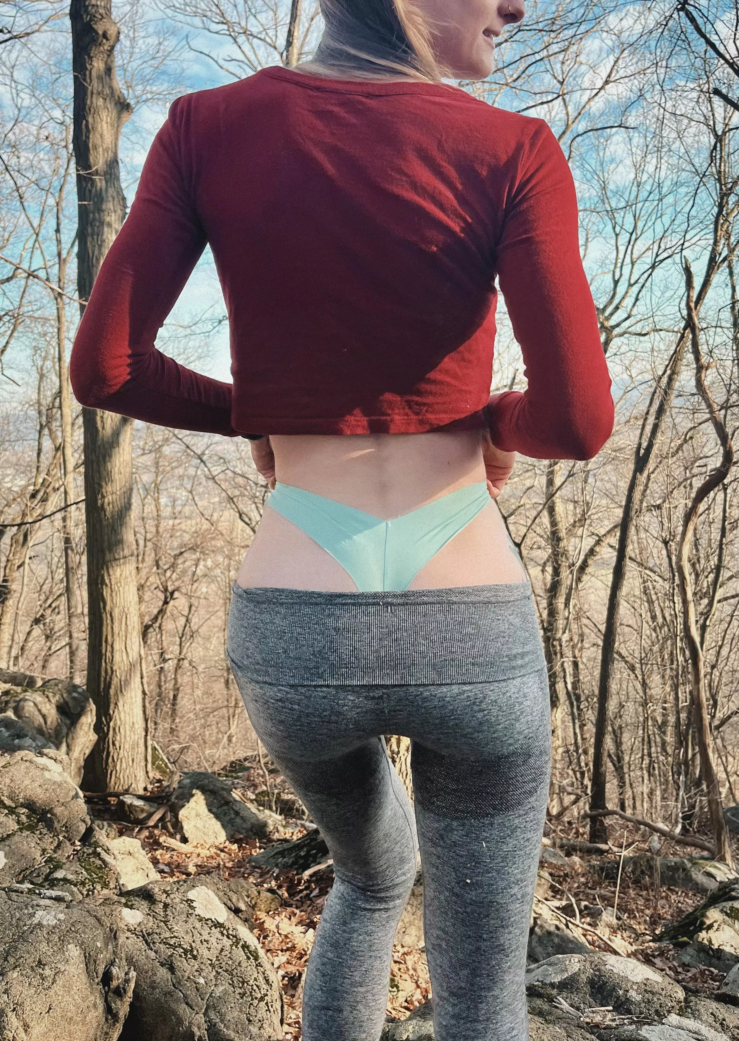 Flashing my thong on a hike
