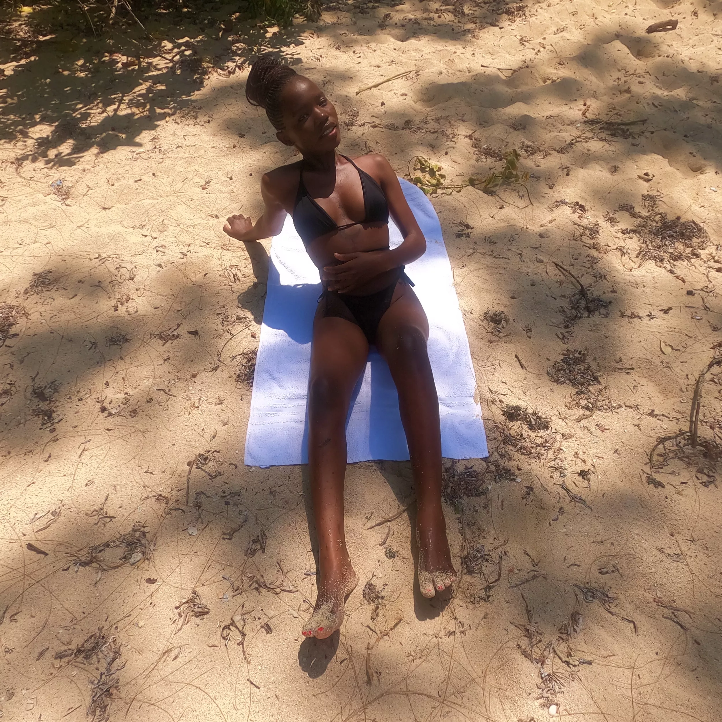 Fuck me on the sand, should I stand up?