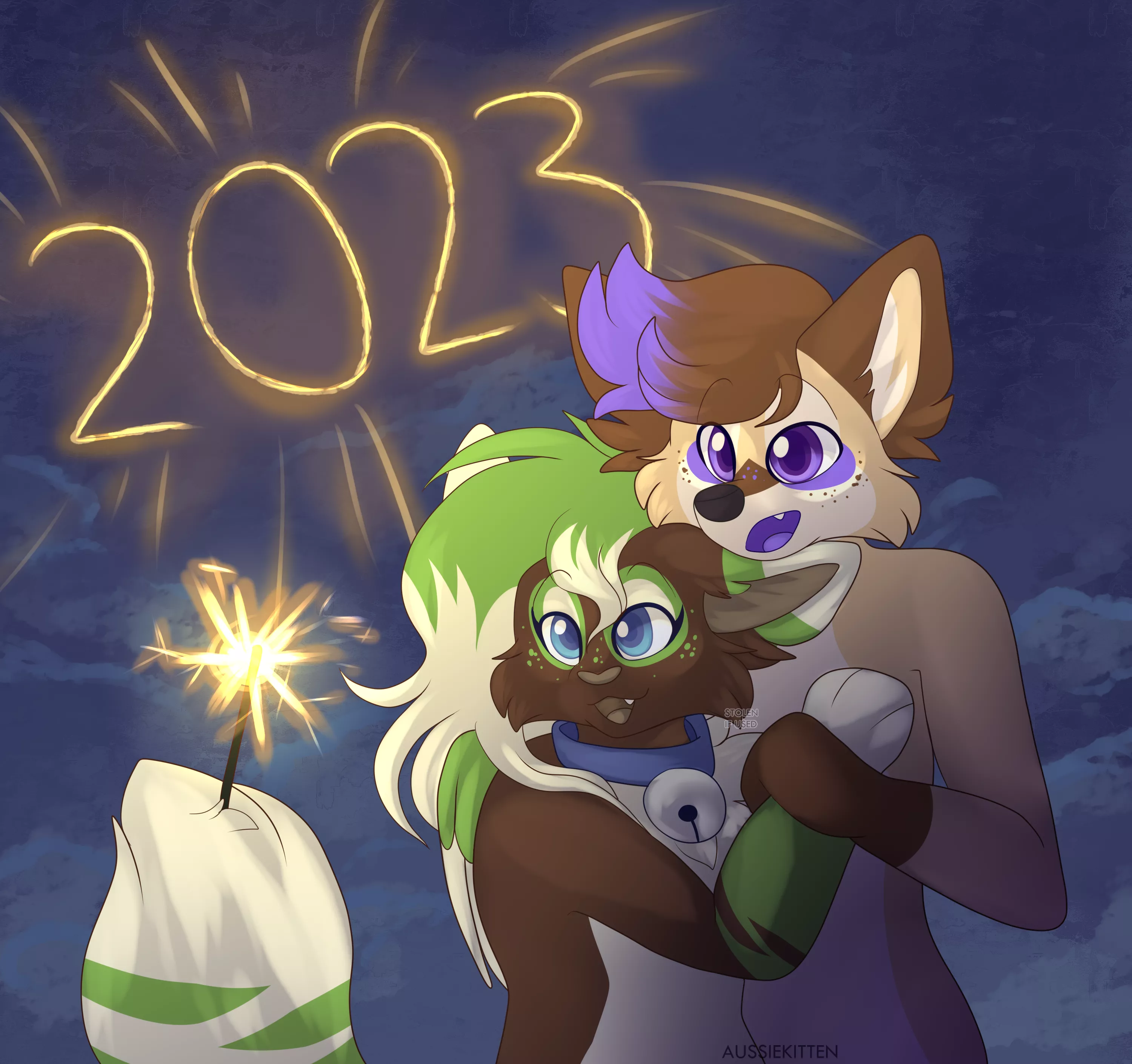 🎉HAPPY NEW YEARS 2023!!🎉| [ Art by myself @aussie_kitten On Twitter ft. @ThatJasperFox ]