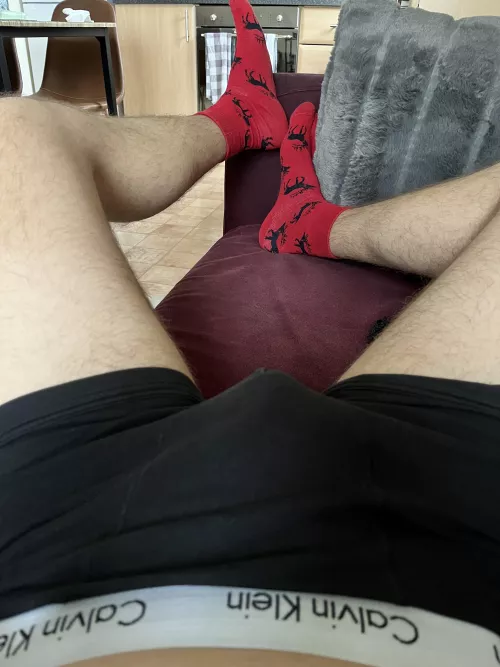 Holiday socks and my fave Calvin’s 🩲