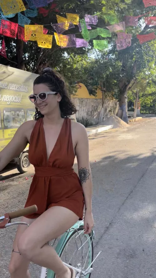 I just want to ride my bike everywhere [f]