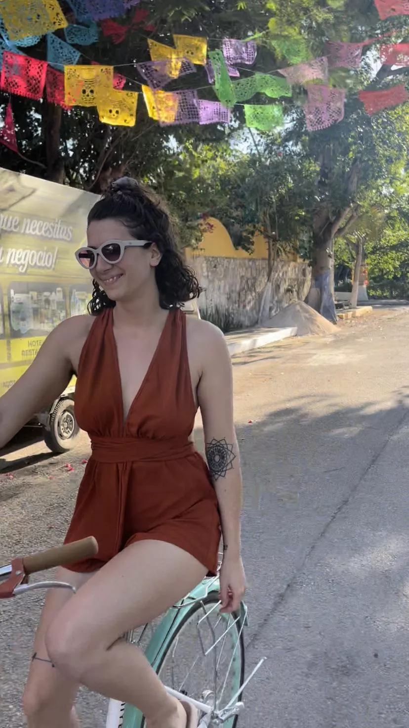 I just want to ride my bike everywhere [f]