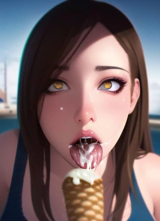 I love ice cream, but I always make such a mess!