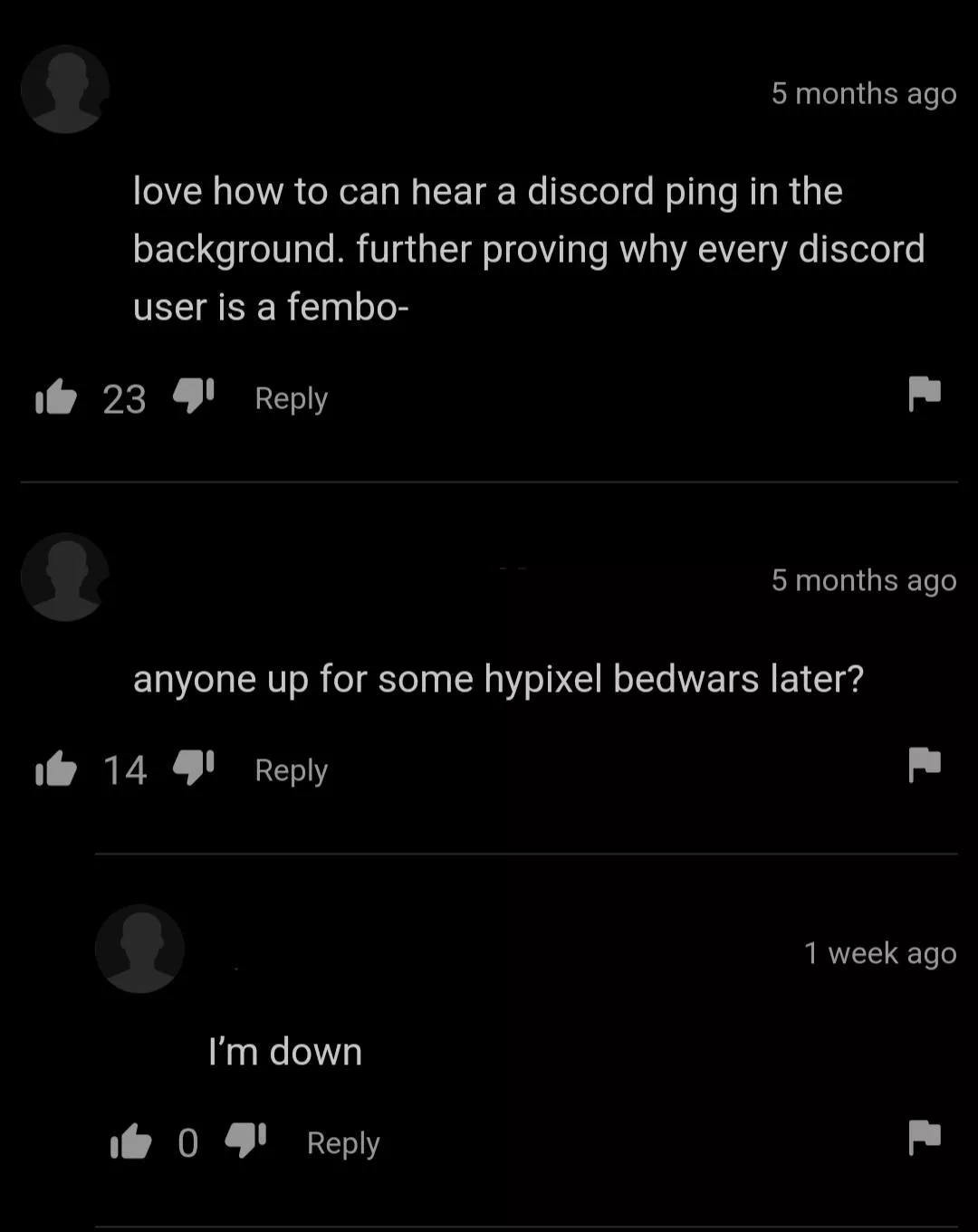 I mean, I'm down for some bedwars if you are