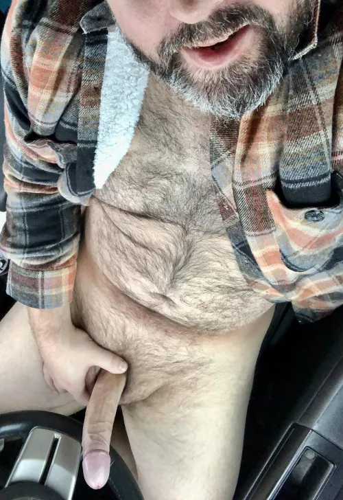 It’s a great idea to start out your day, by riding a big, thick, cock, and a beard full of grey.