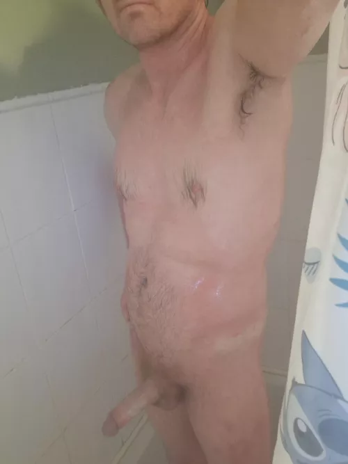 Just an average dad in the shower