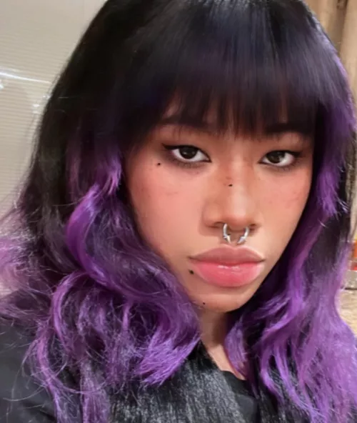 Last purple hair pic before I change styles <3 hey