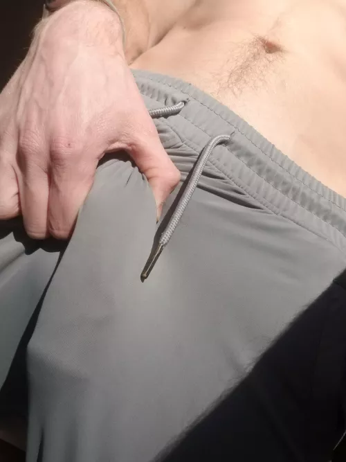 my blond friend always tries to look, wonder if my girlfriend notices