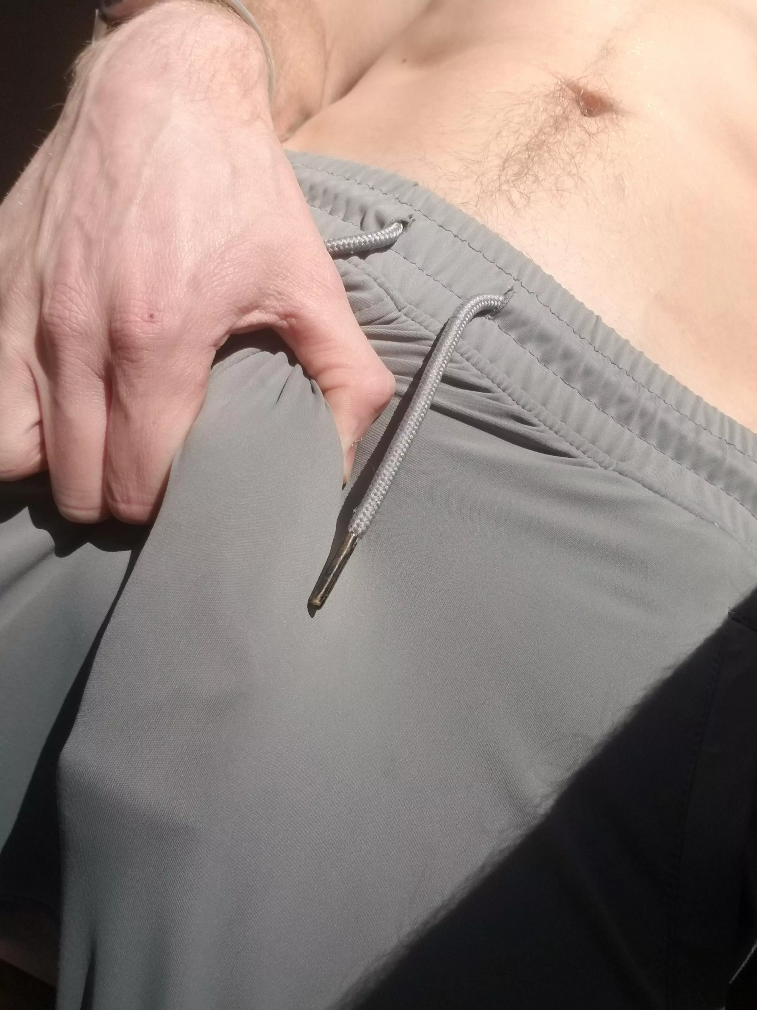 my blond friend always tries to look, wonder if my girlfriend notices