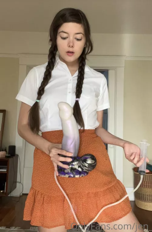 My first cum tube dragon 🥰 I’m in love.. Had to ride it and do a creampie immediately 💦 (OC)