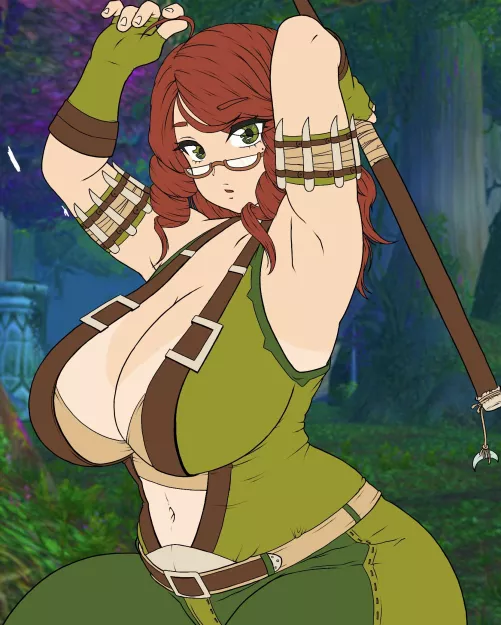 My Kul Tiran Druid, Yaranni (OC by me, full nude version coming soon!)