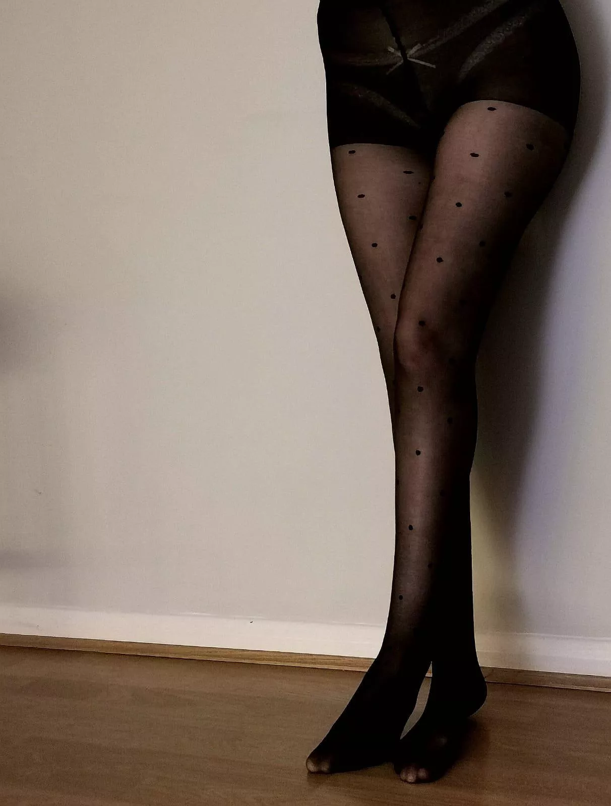 New polka dot nylons. What do you think..?