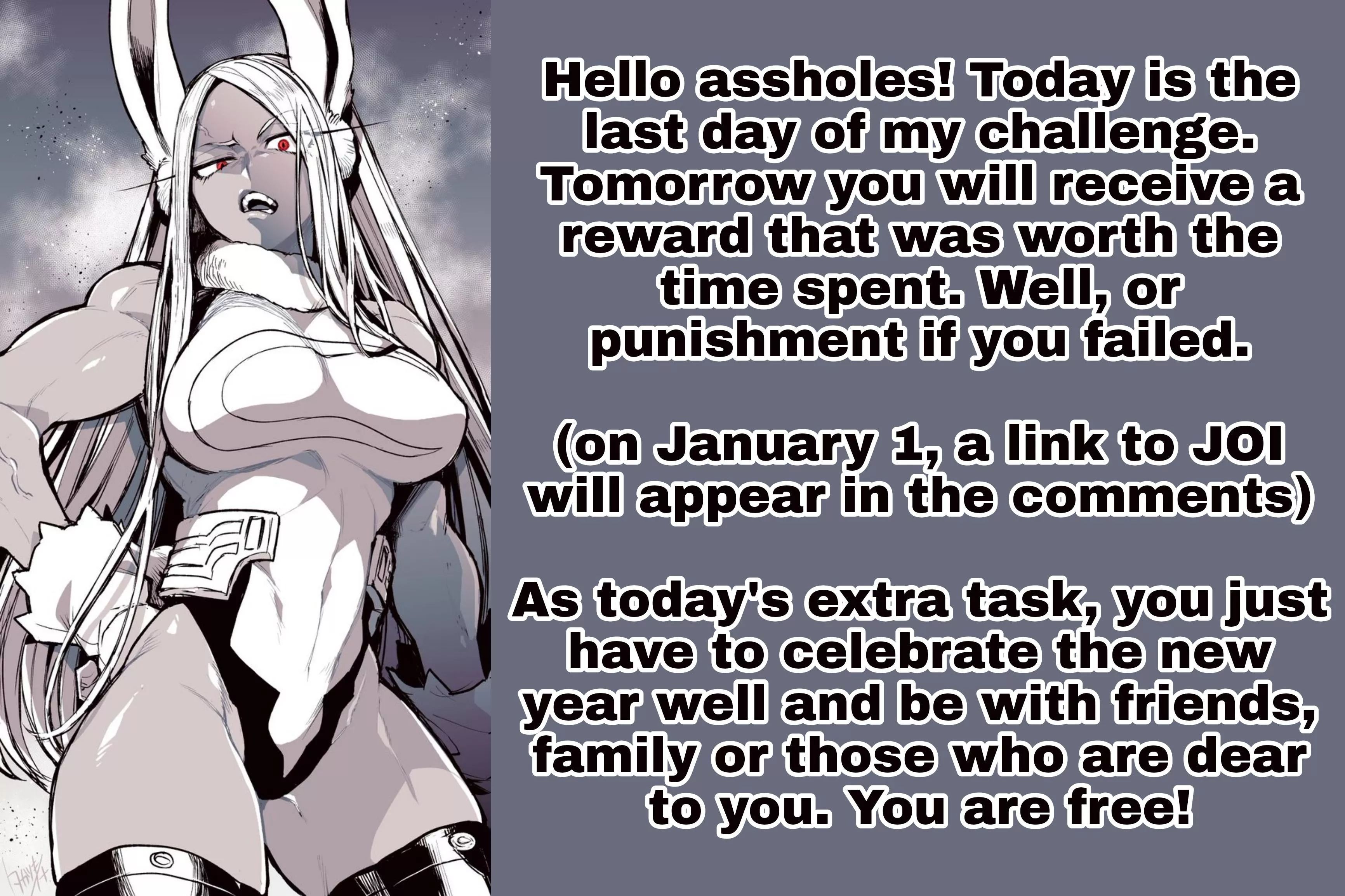 [No Nut Year] [Challenge] with [Miruko] (Part 13: final). [My hero academy] [Rumi Usagiyama] [Orgasm denial] [Femdom] [Training] [Artist: Takatsuki ichi]