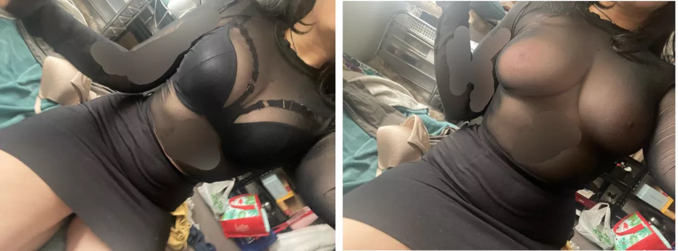 Obviously had to try it on without the bra too… Happy New Years, kiss someone special for me 😉