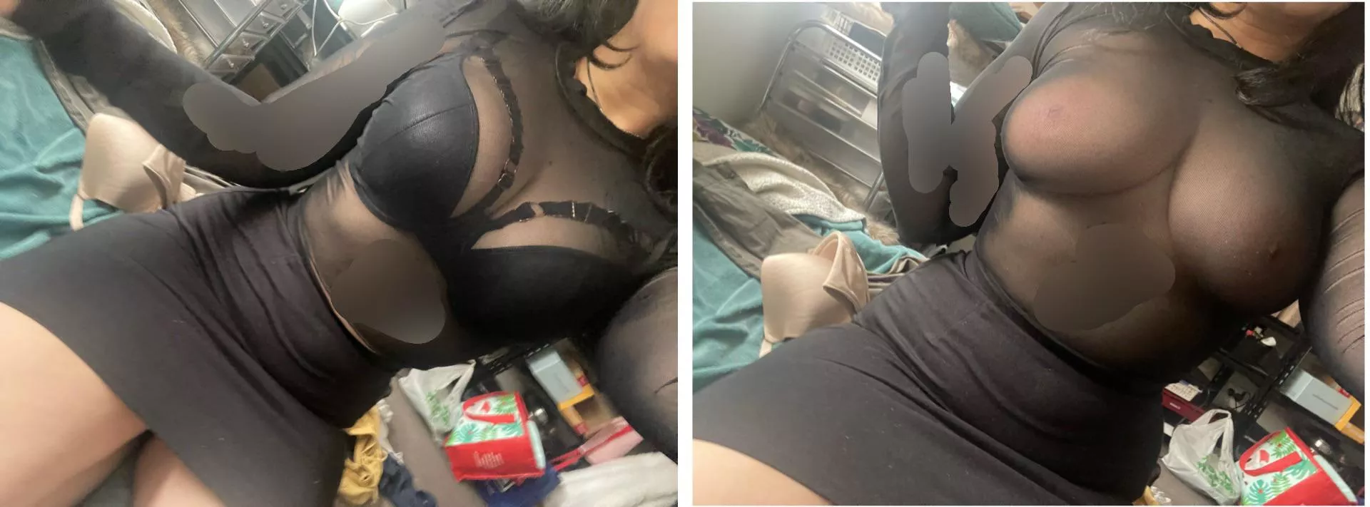 Obviously had to try it on without the bra too… Happy New Years, kiss someone special for me 😉