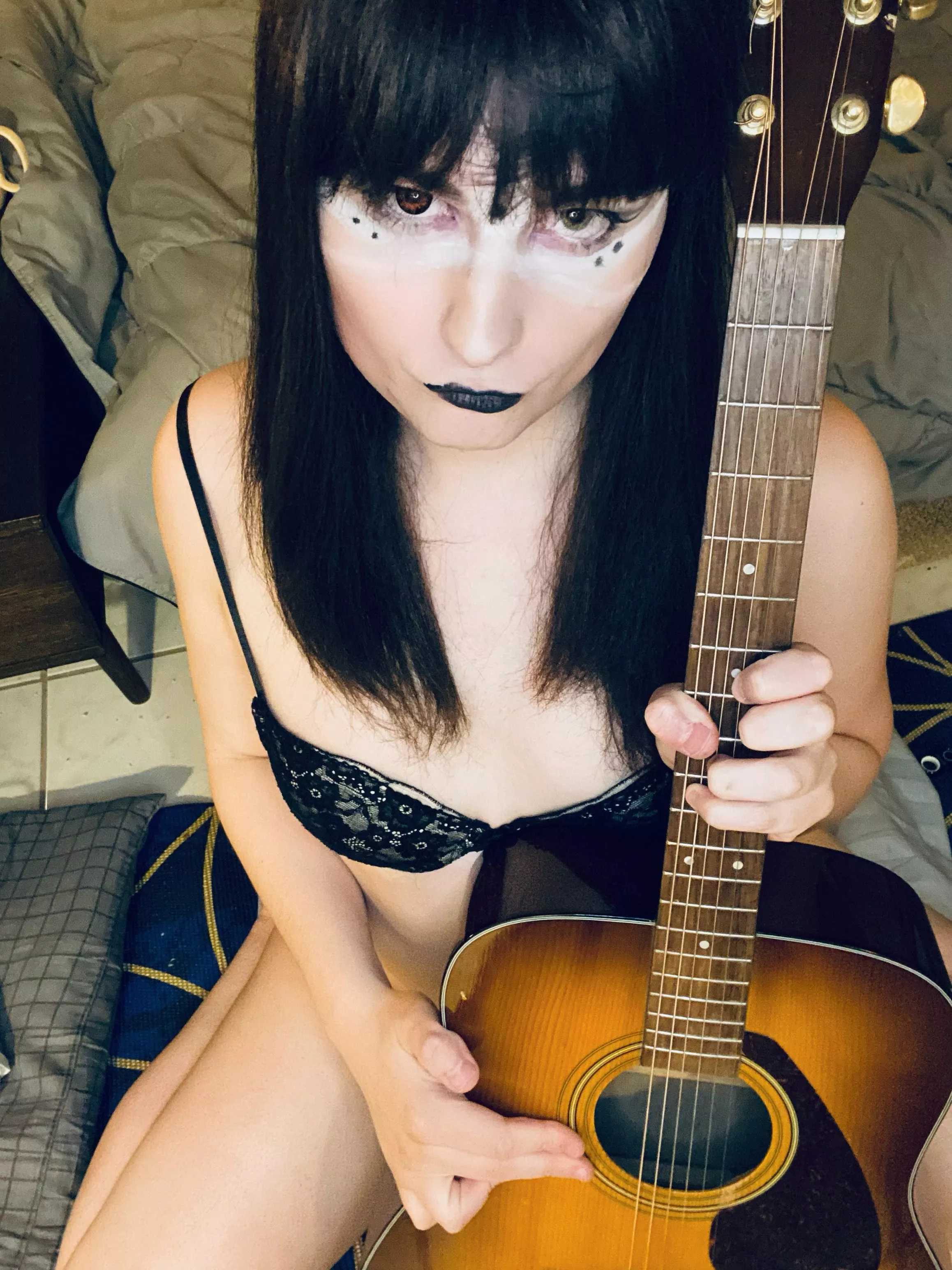 Of I spent as much time practicing guitar as I did doing makeup I'd probably be really good