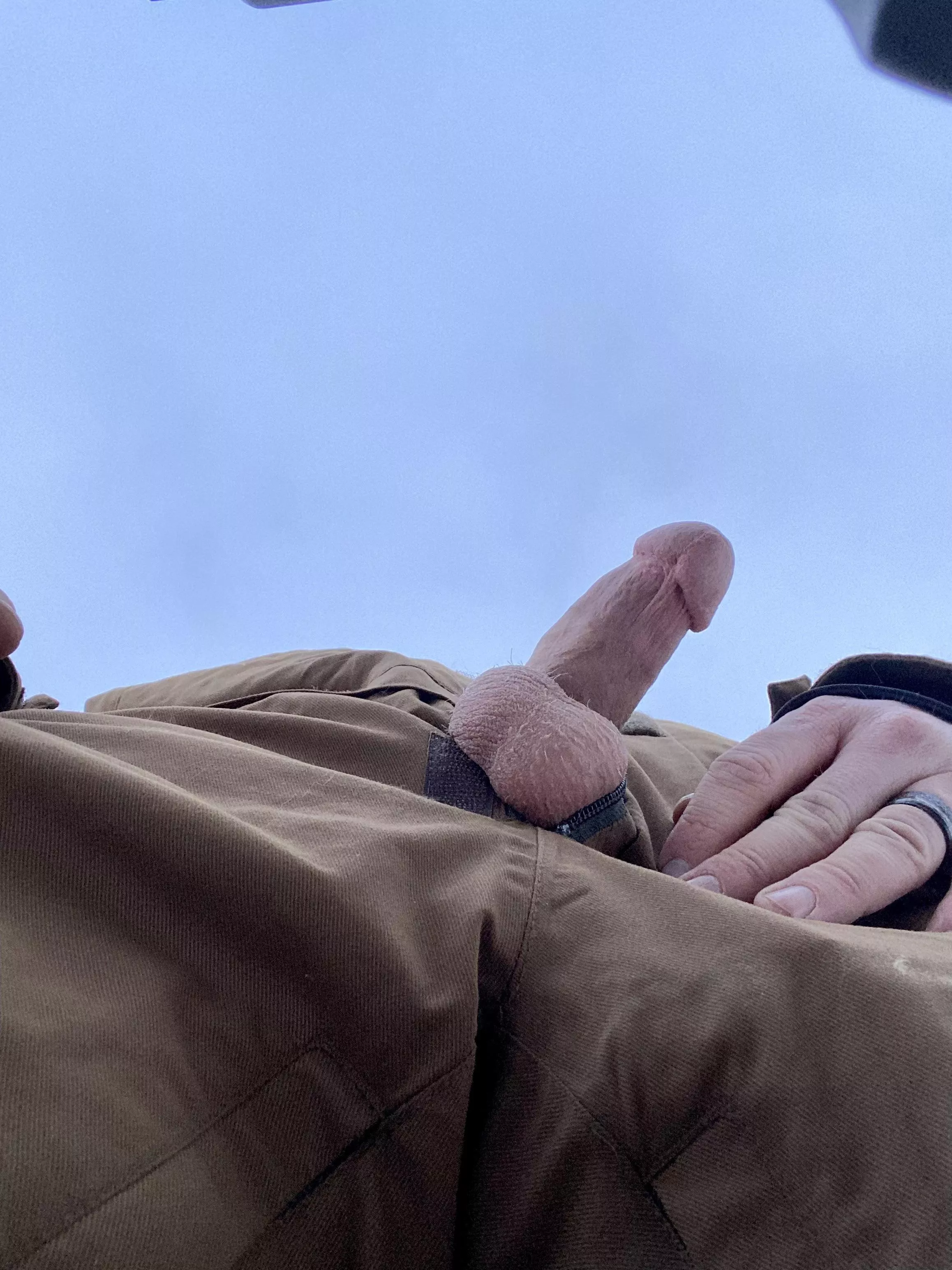 Out in the wild sledding and hard