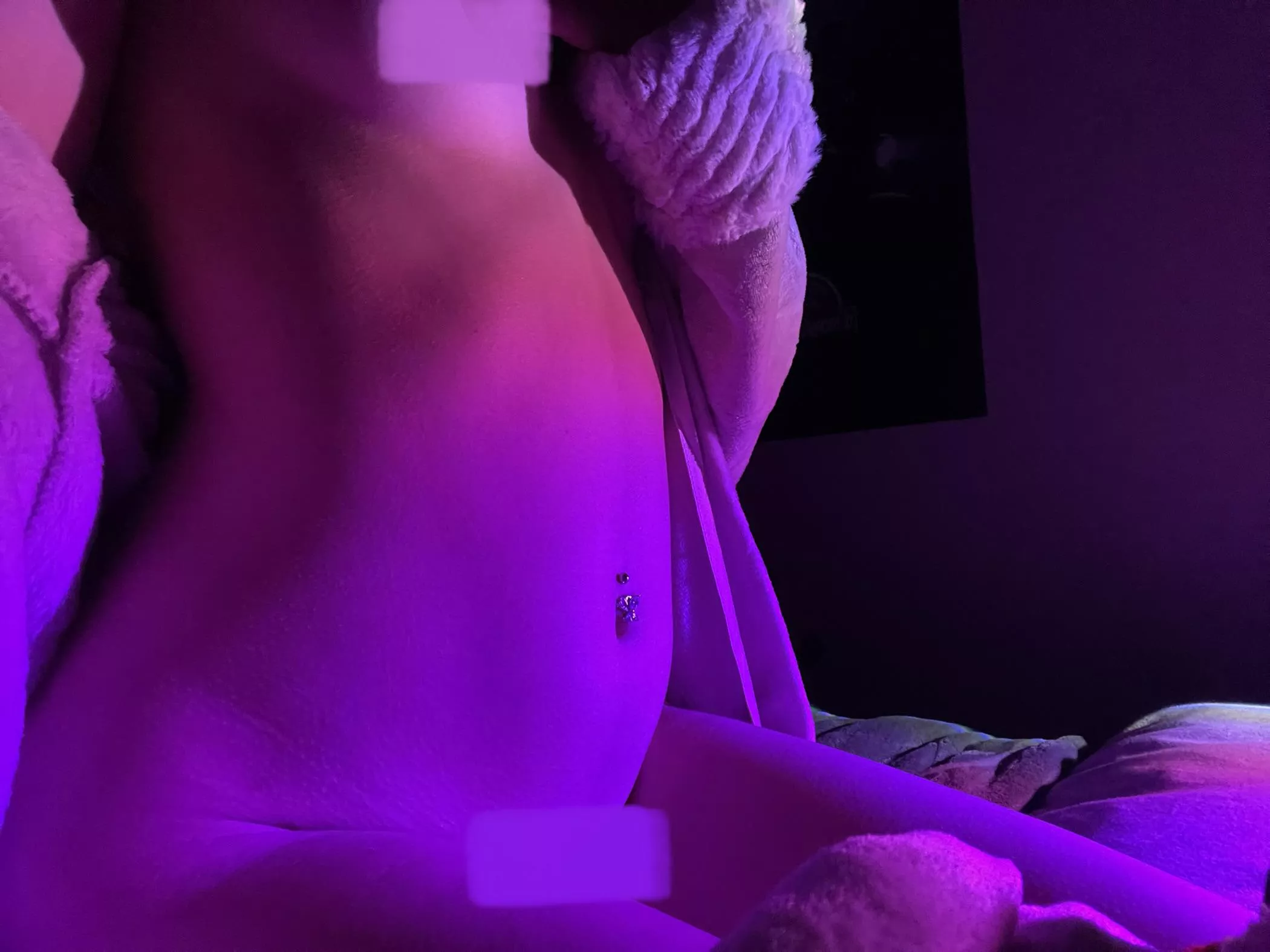 Pushed out belly with my little ring