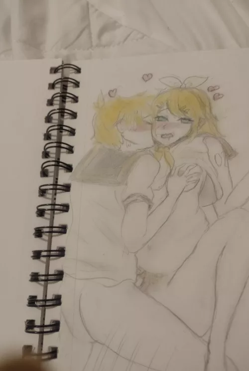Rin x Len being Wholsome doodle (OC)