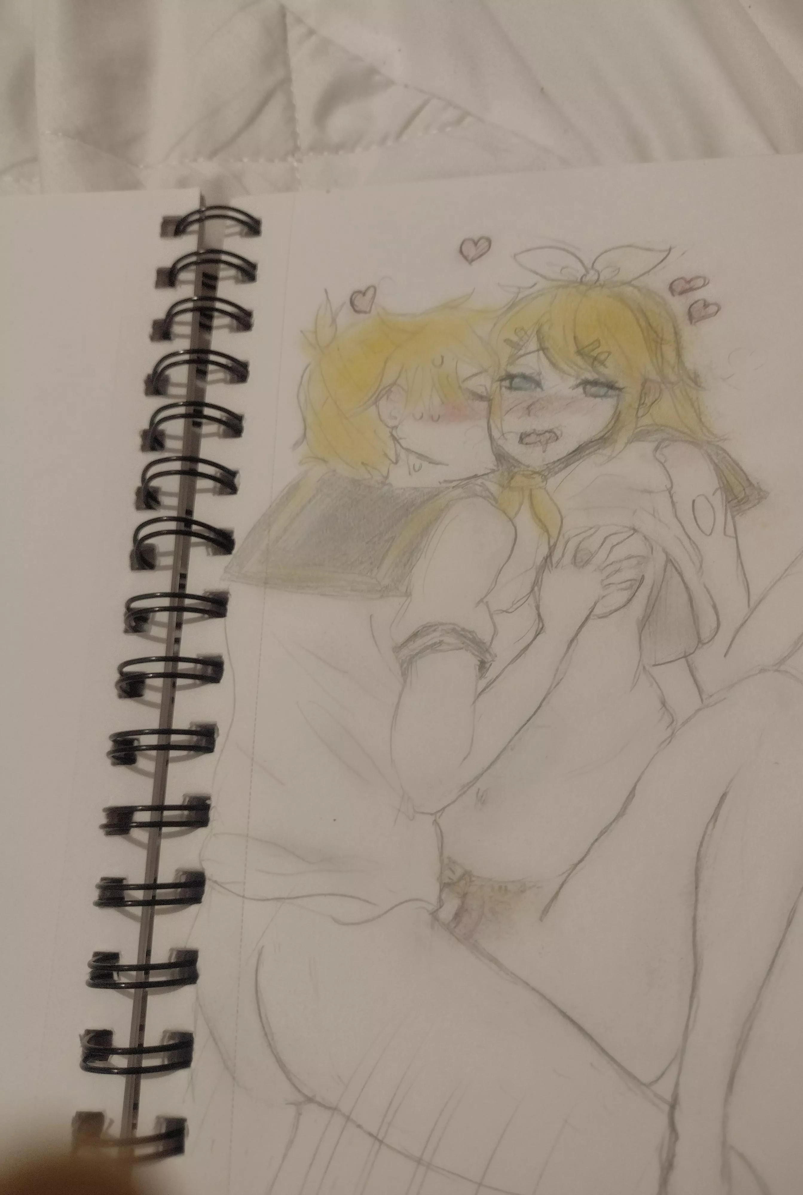 Rin x Len being Wholsome doodle (OC)