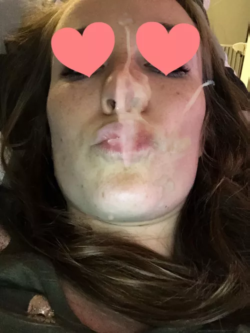 Selfie with my boyfriend's cum