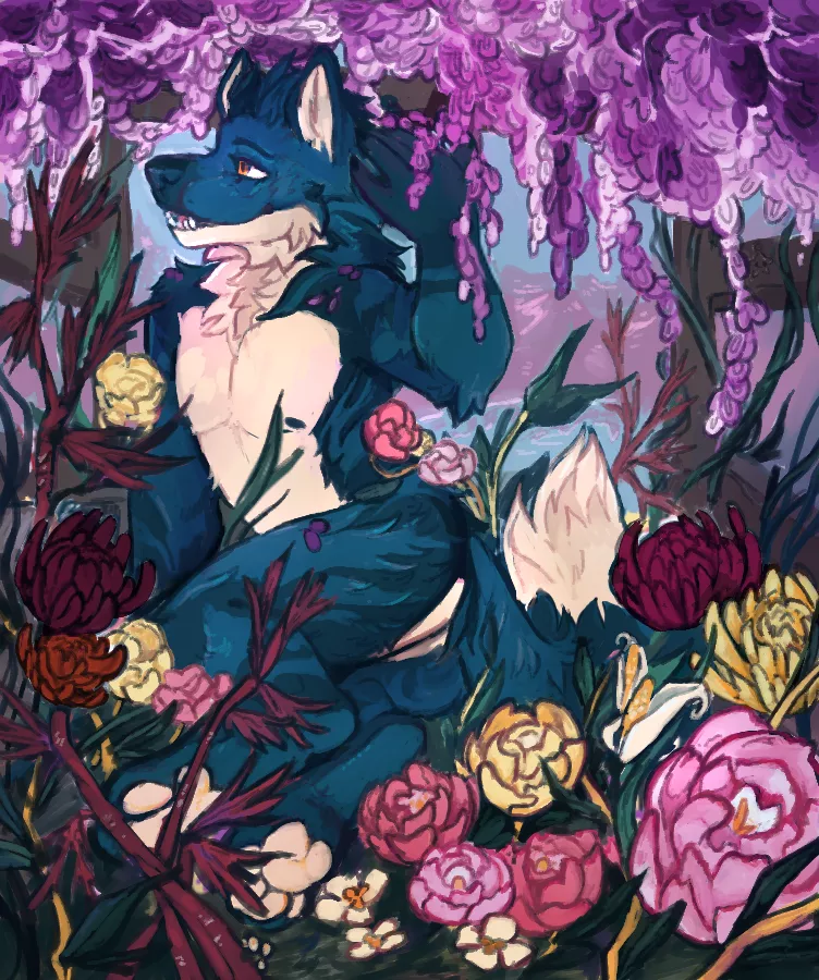 super cute commission i drew last month owo loved doing all the flowers