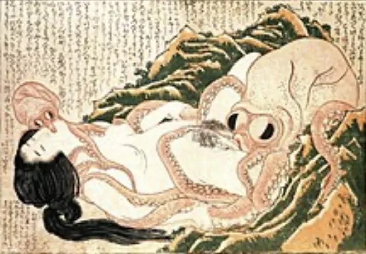 The Dream of a Fishermans Wife {Katsushika Hokusai}
