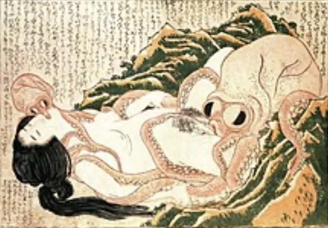 The Dream of a Fishermans Wife {Katsushika Hokusai}
