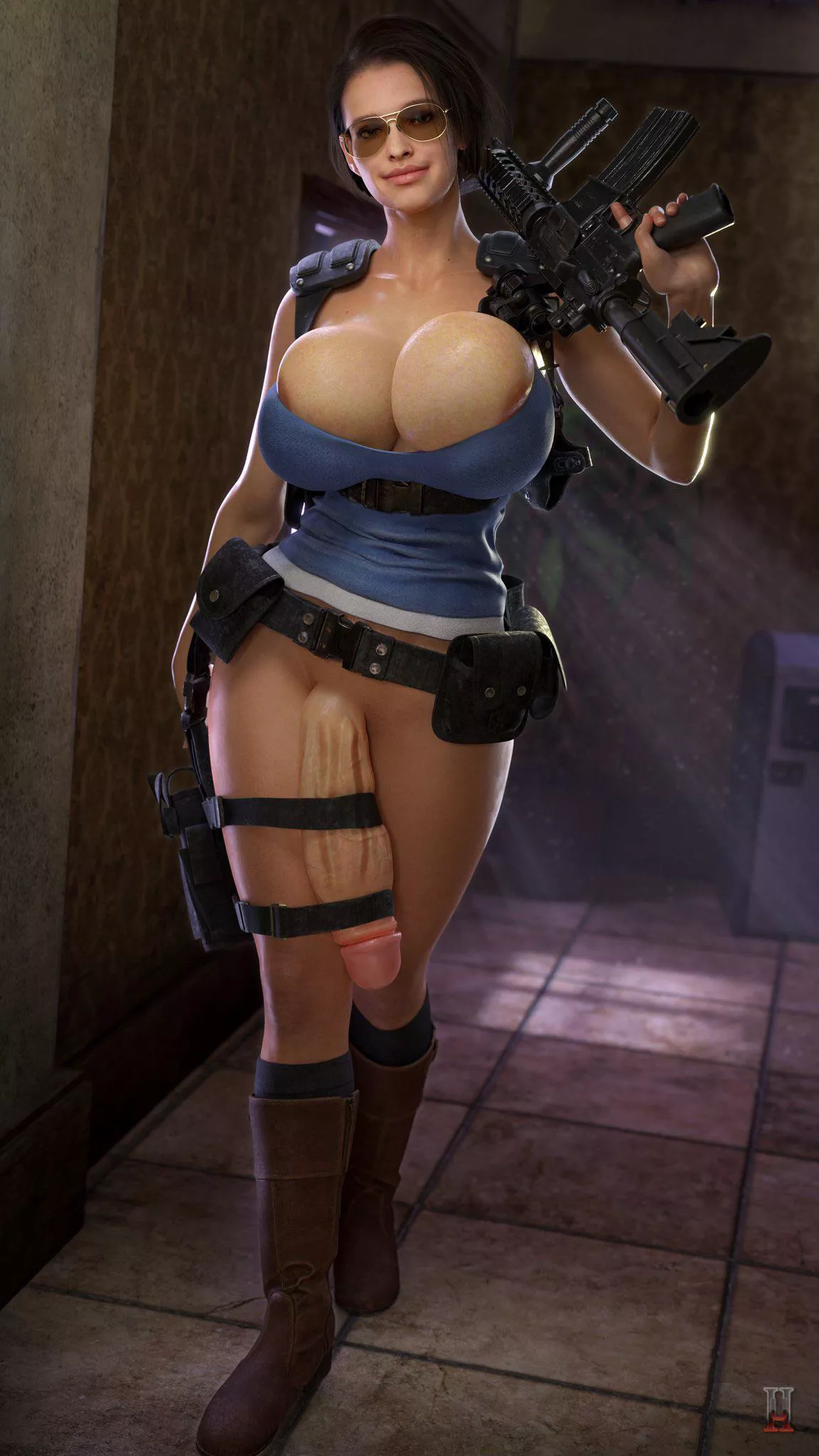 [Unnero11] Very busty Futa Jill Valentine