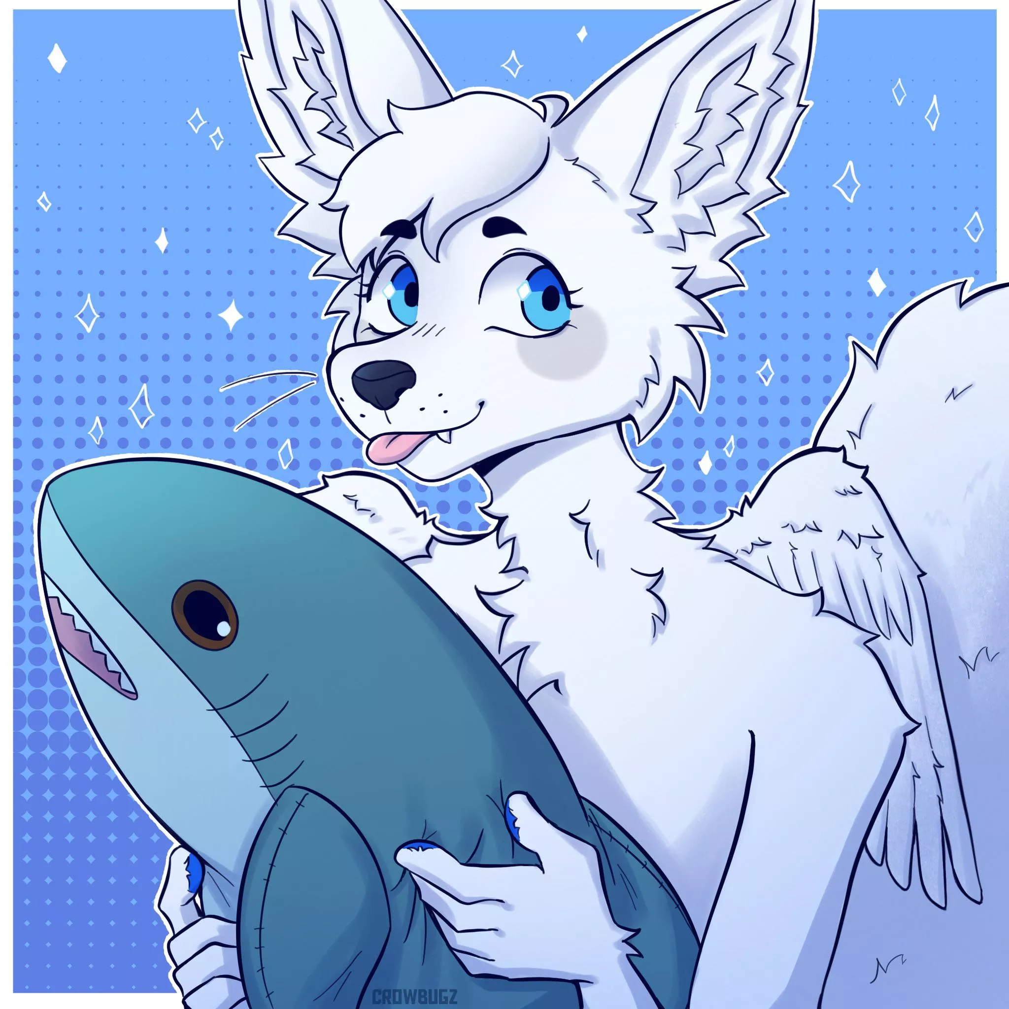 YCH for u/CrystalTheWingedWolf