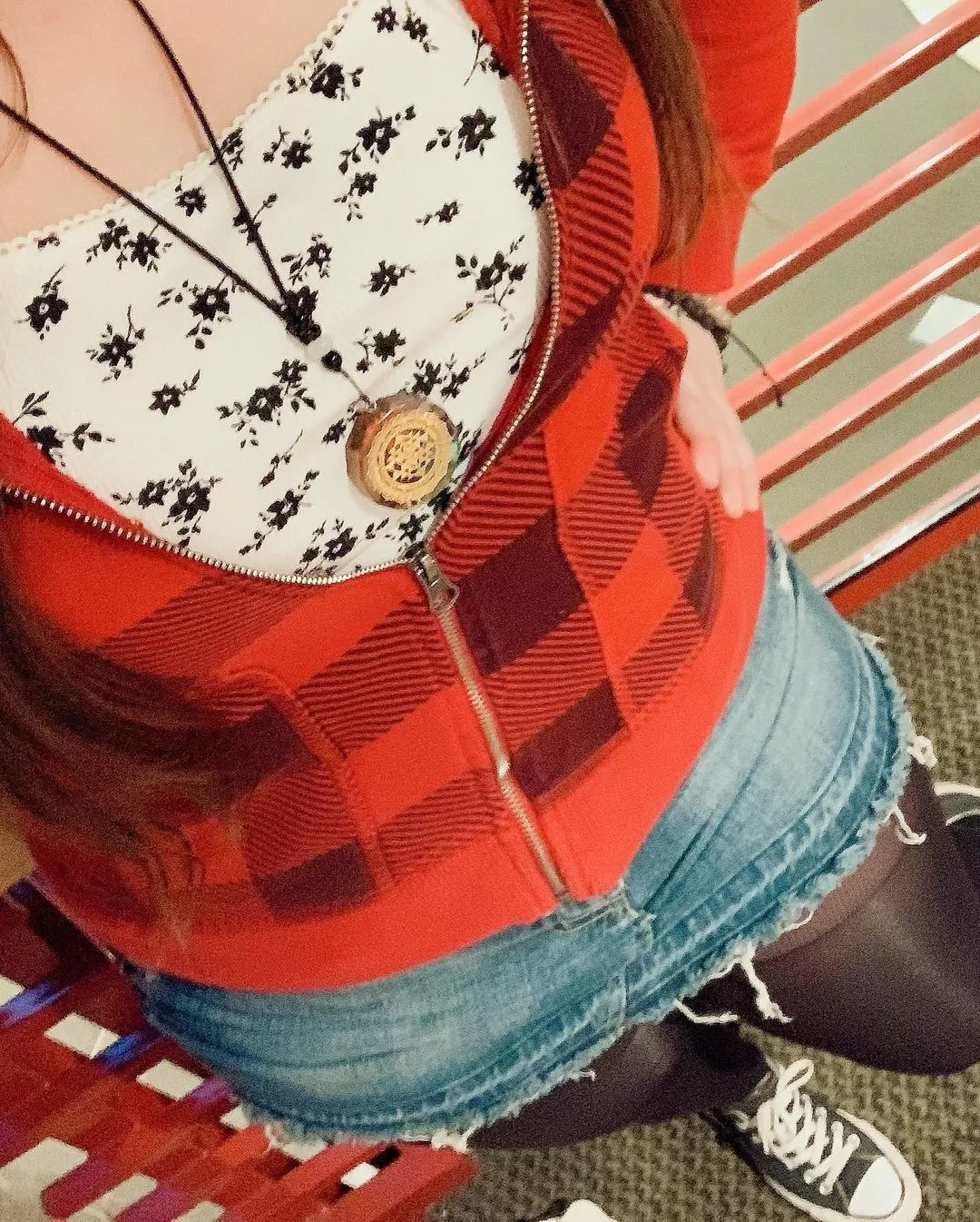 You like my cute leggings in my schoolgirl outfit?