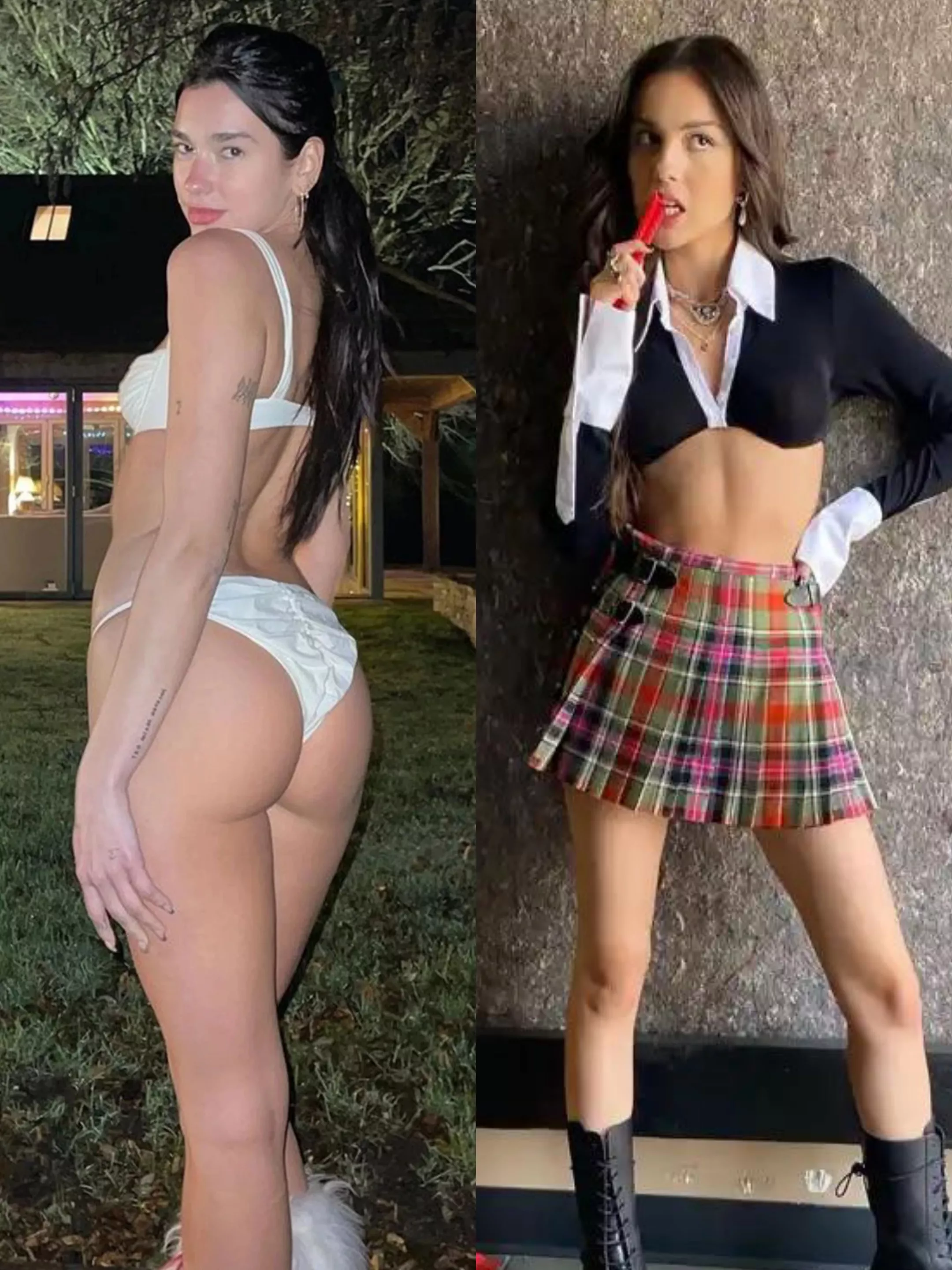 a threesome with Dua lipa and Olivia Rodrigo would feel so good