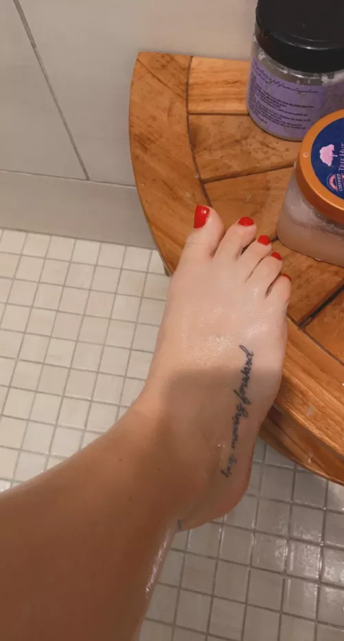 Anyone want to help wash my pretty feet?