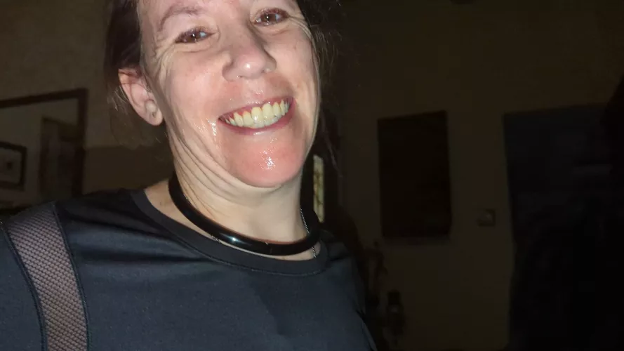 Bringing in the new year right... Collared and slobber everywhere