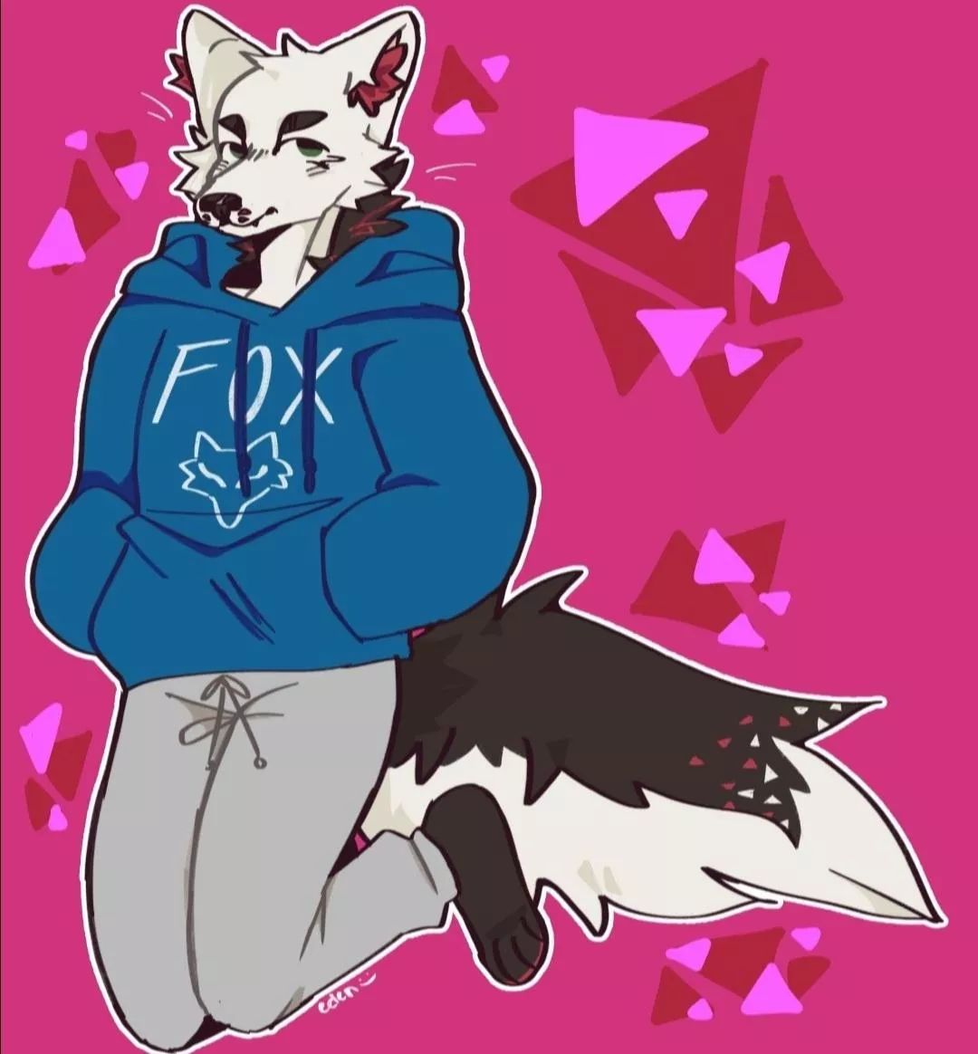 commission I got of my fursona a long while back, artist is @kitrumi on Twitter