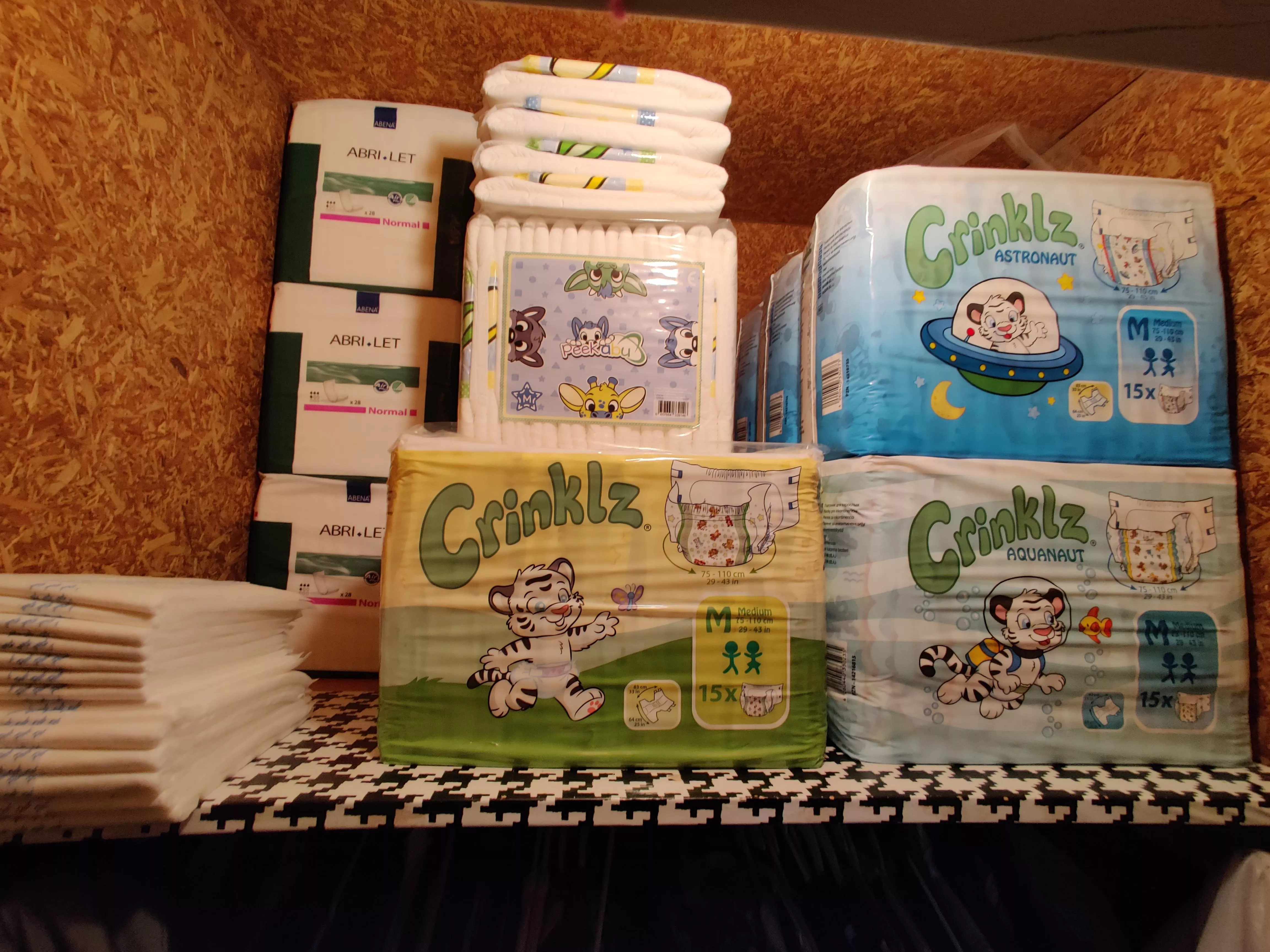 Diaper/booster restock!