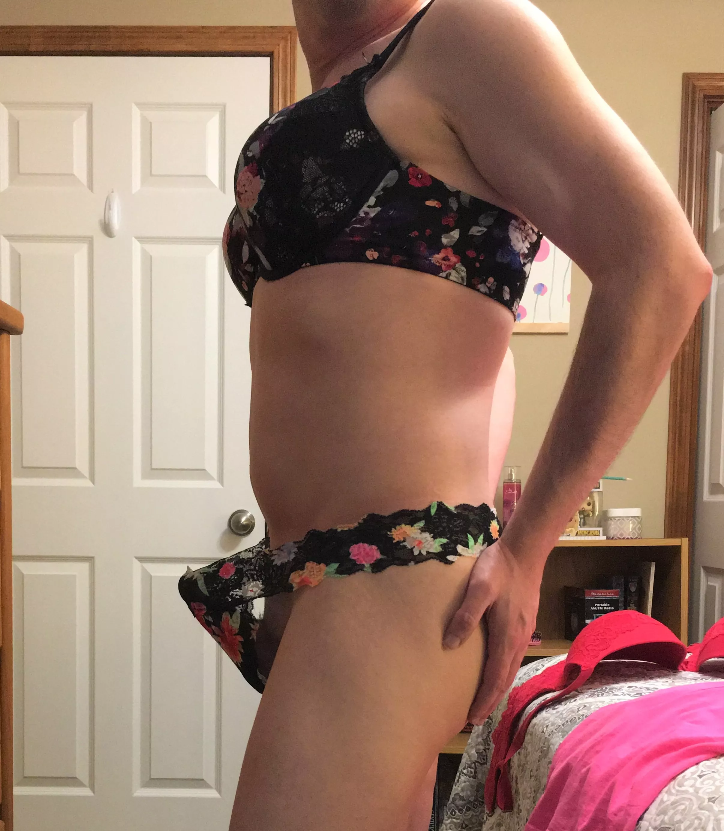 Floral Lace VS Panties Make Me Feel Girly