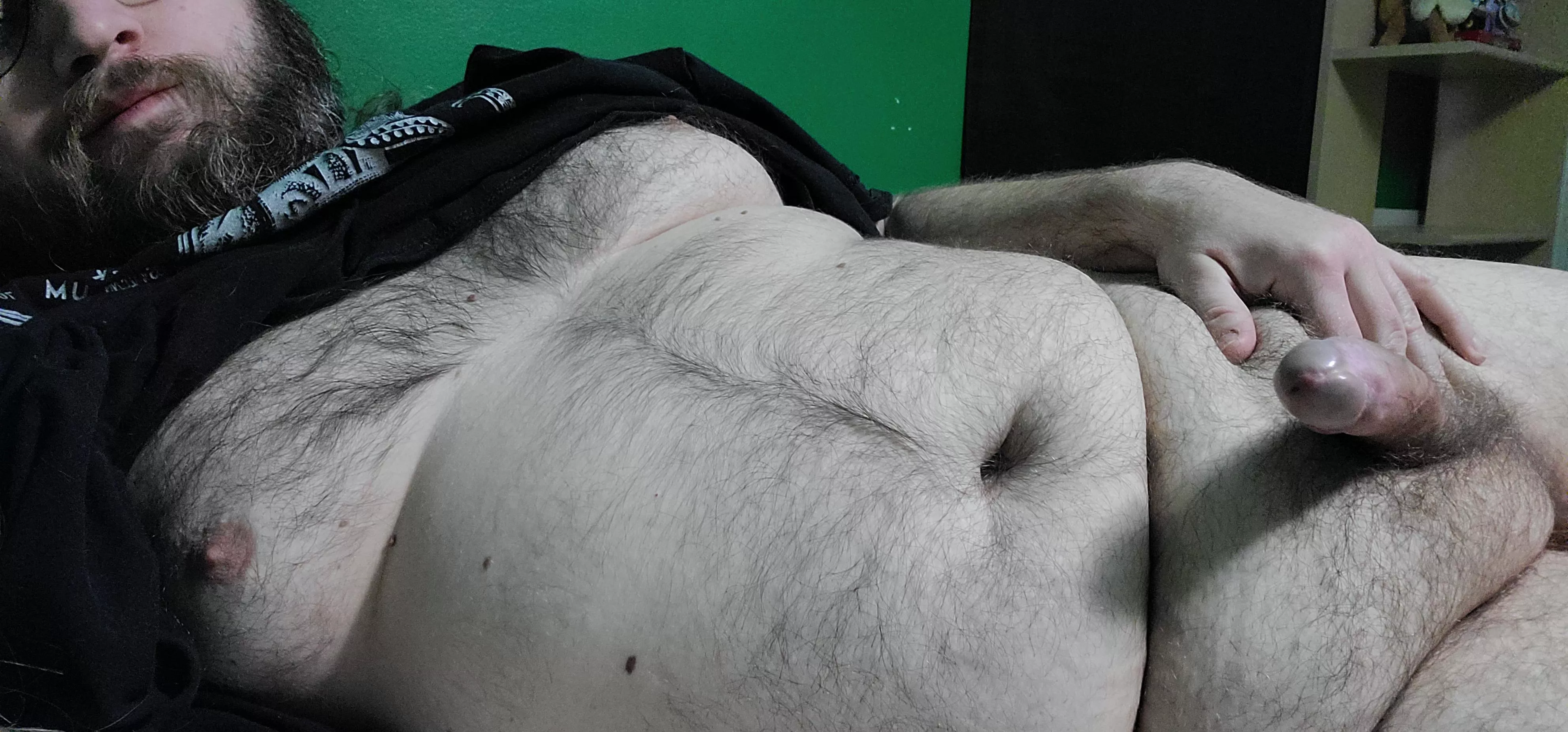 Having some fun before hanging out with friends.