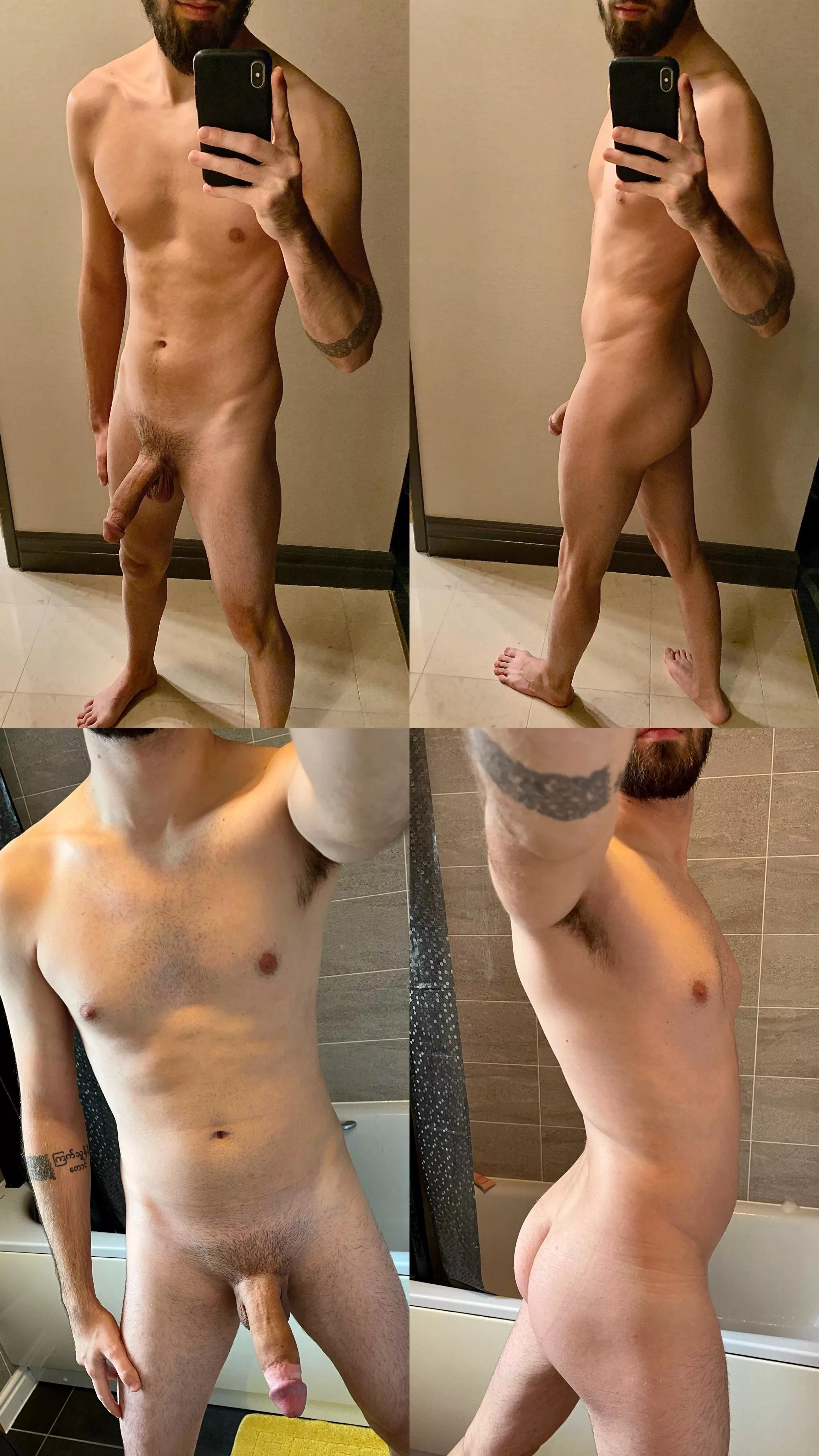 [M] (27) this last year I’ve put on a chunk of weight and lost some definition, be honest which side do you prefer? (Open for full image)