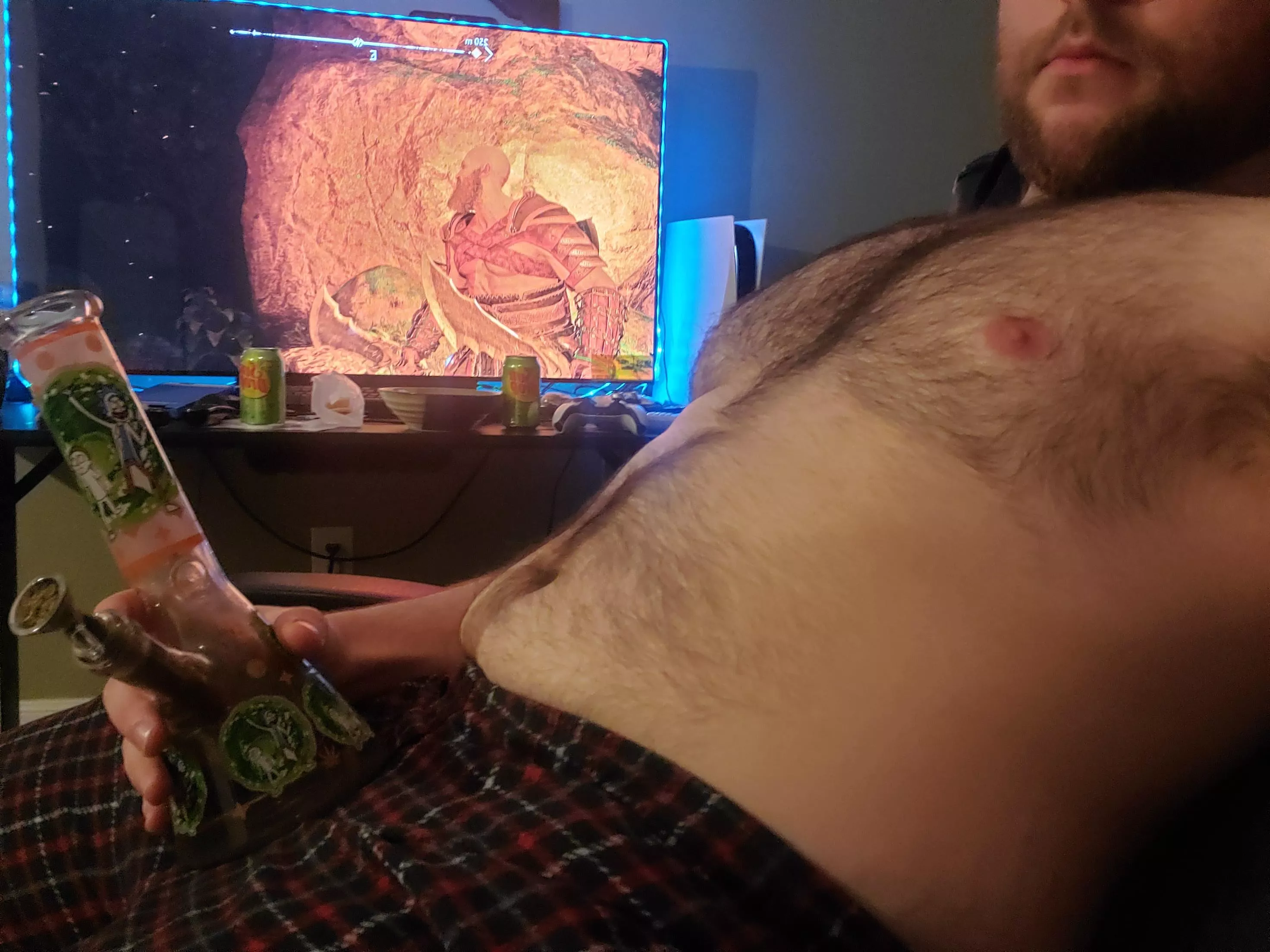 Wanna hit this bong? Not like anyone wants to see [m]y dong.