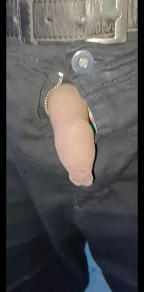 Whipped out my overhanging foreskin in public for you