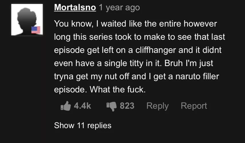 Disappointment is immeasure and his day is ruined