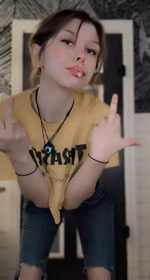 Drink up freakazoid😵‍💫 i know you’ve been waiting all day for some of Goddesses perfect spit💦